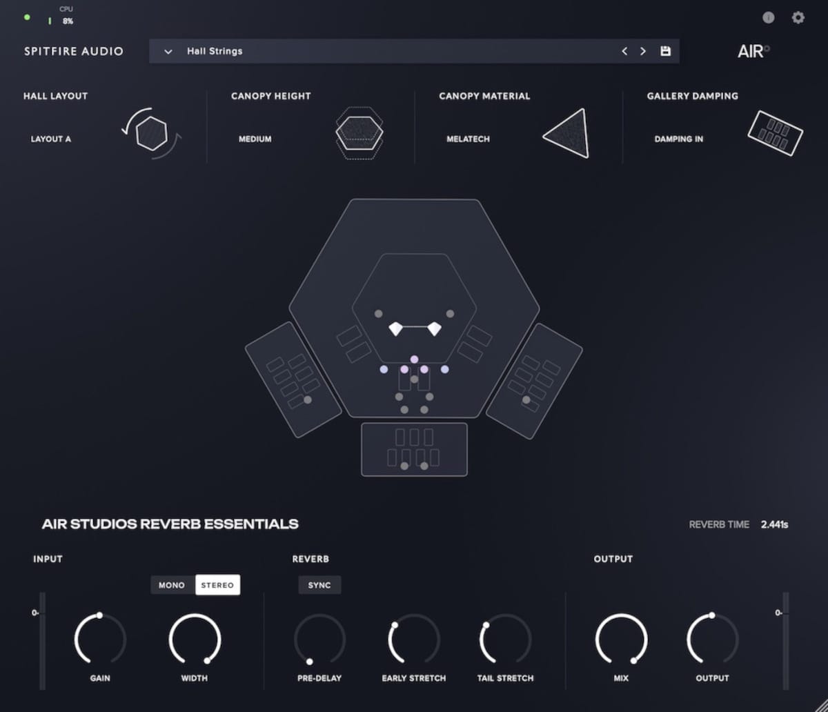 Spitfire Audio AIR Studios Essential Convolution Reverb with Virtual Positioning