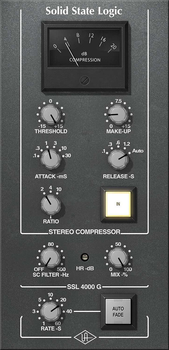 Get Universal Audio's Authentic SSL 4000 G Bus Compressor Plug - in Now!