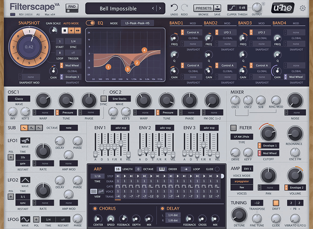u-he Filterscape 1.5: Revolutionary Morphing EQ Plugins
