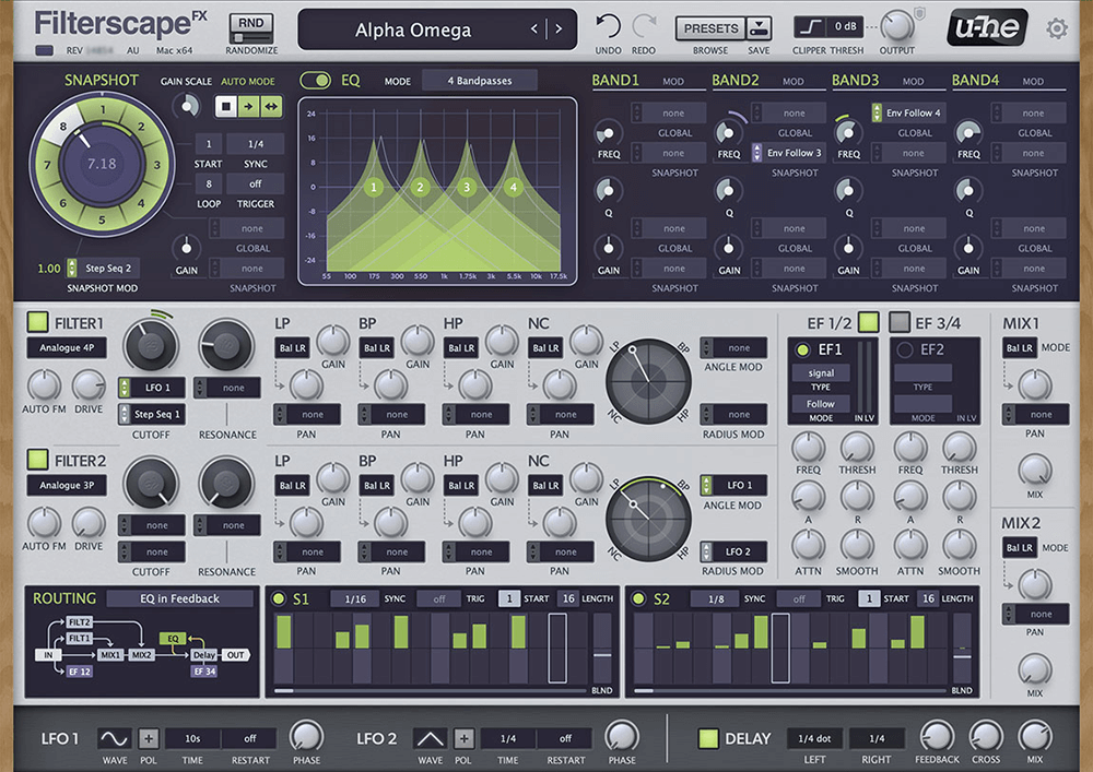 u-he Filterscape 1.5: Revolutionary Morphing EQ Plugins