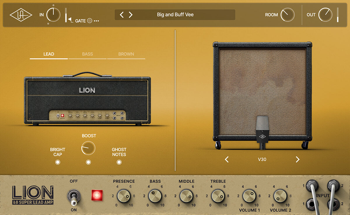 Universal Audio UAD Lion '68 Super Lead Amp - Iconic Plexi Tones in a Plugin