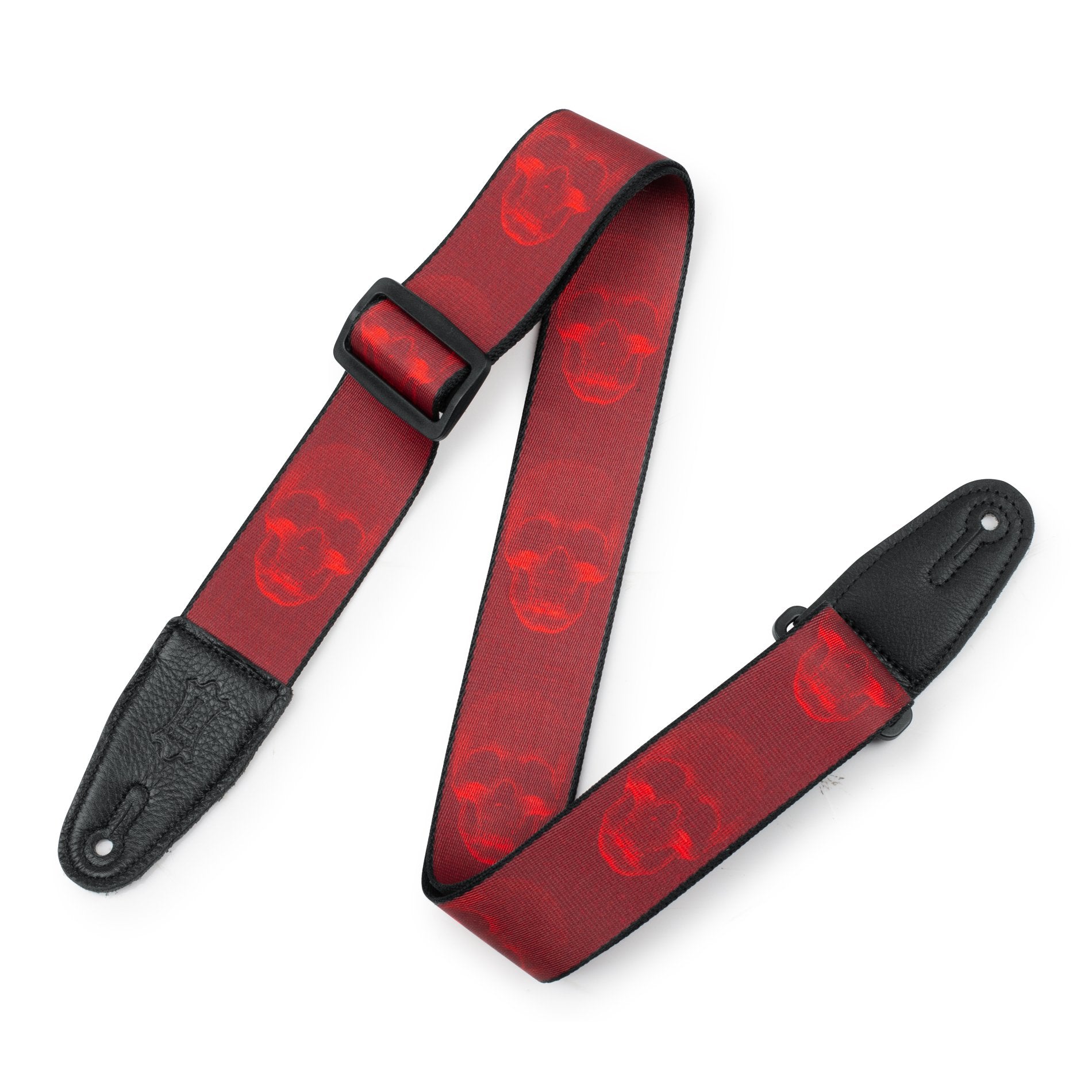 Levy's Guitar Strap MPD2-114 - 2-Inch Large Red Skull Sublimation Strap on Sale