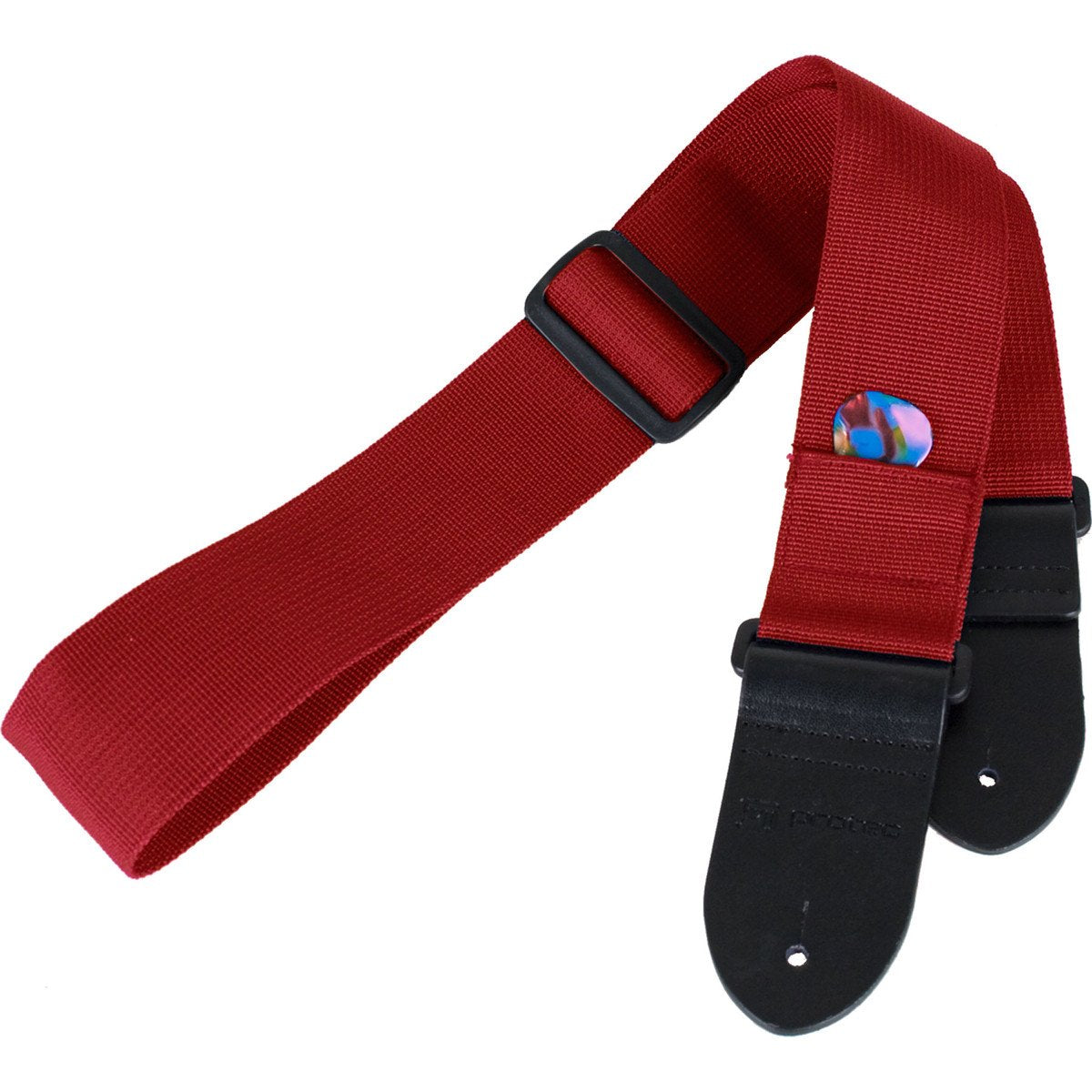 Hot Deal! Protec Red POLYST - RX Adjustable Guitar Strap with Pick Pocket