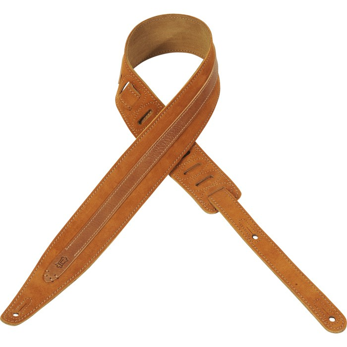 Levy's 2-1/2-Inch Honey Suede Leather Adjustable Guitar Strap