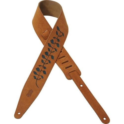 Levy's 2-1/2 Honey Suede Leather Guitar Strap MS317WV-HNY with Unique Design