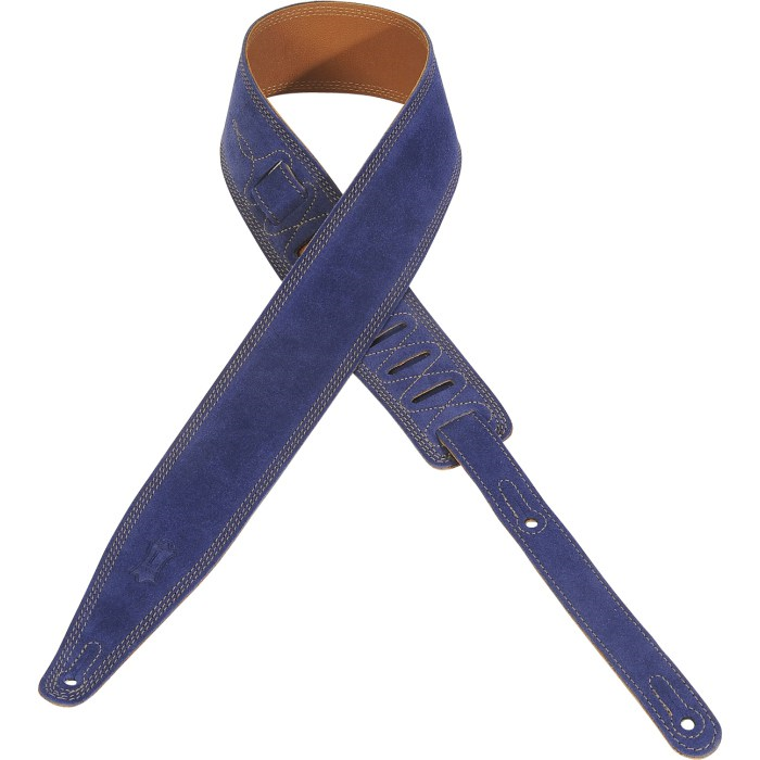 Hot Sale! Levy's Indigo 2-1/2 Suede Leather Adjustable Guitar Strap MS317EMP-IND