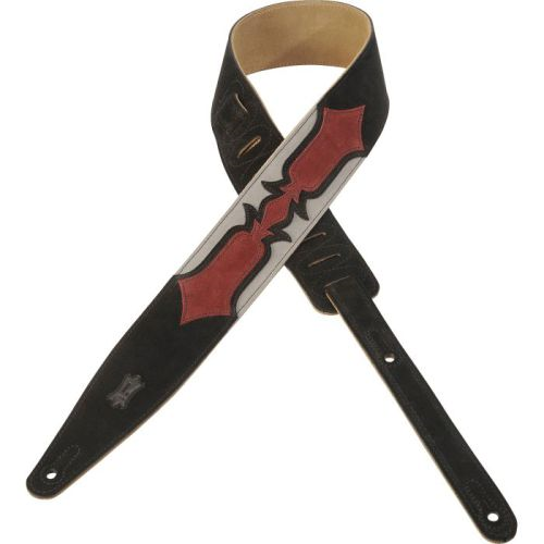 Levy's MS317ANX-BLK 2-1/2 Black Suede Leather Guitar Strap - Hot Deal